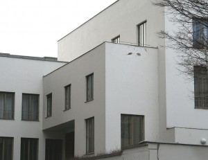  A house philosopher Ludwig Wittgenstein designed for his sister, Margaret.  Planned and build between 1925 and 1928, the building embodies the austerity of Wittgenstein’s early philosophy.  Wittgenstein insisted on custom quarry tiles, metal curtains that retracted into the floors, minimal door hardware, the complete exclusion of curtains, lamp covers and fabrics of any kind, and a garden that could only have green vegetation, without any colourful flowers.   "I am not interested in erecting a building," Wittgenstein explained, "but in ... presenting to myself the foundations of all possible buildings" (Hide, 2008). (Photo source: Wikipedia