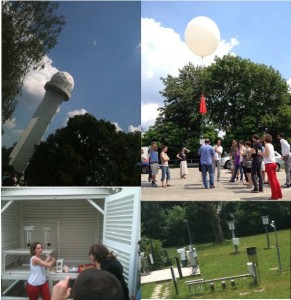 ZAMG Meteorologists  show the VISU  group some of their meteorology equipment. (10 July 2013)