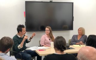 Rotman dialogue with Louise Barrett in Rotman conference room