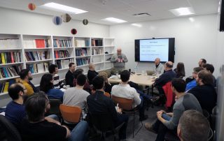 Stathis Psillos presents with Anjan Chakravartty during a visiting fellow event